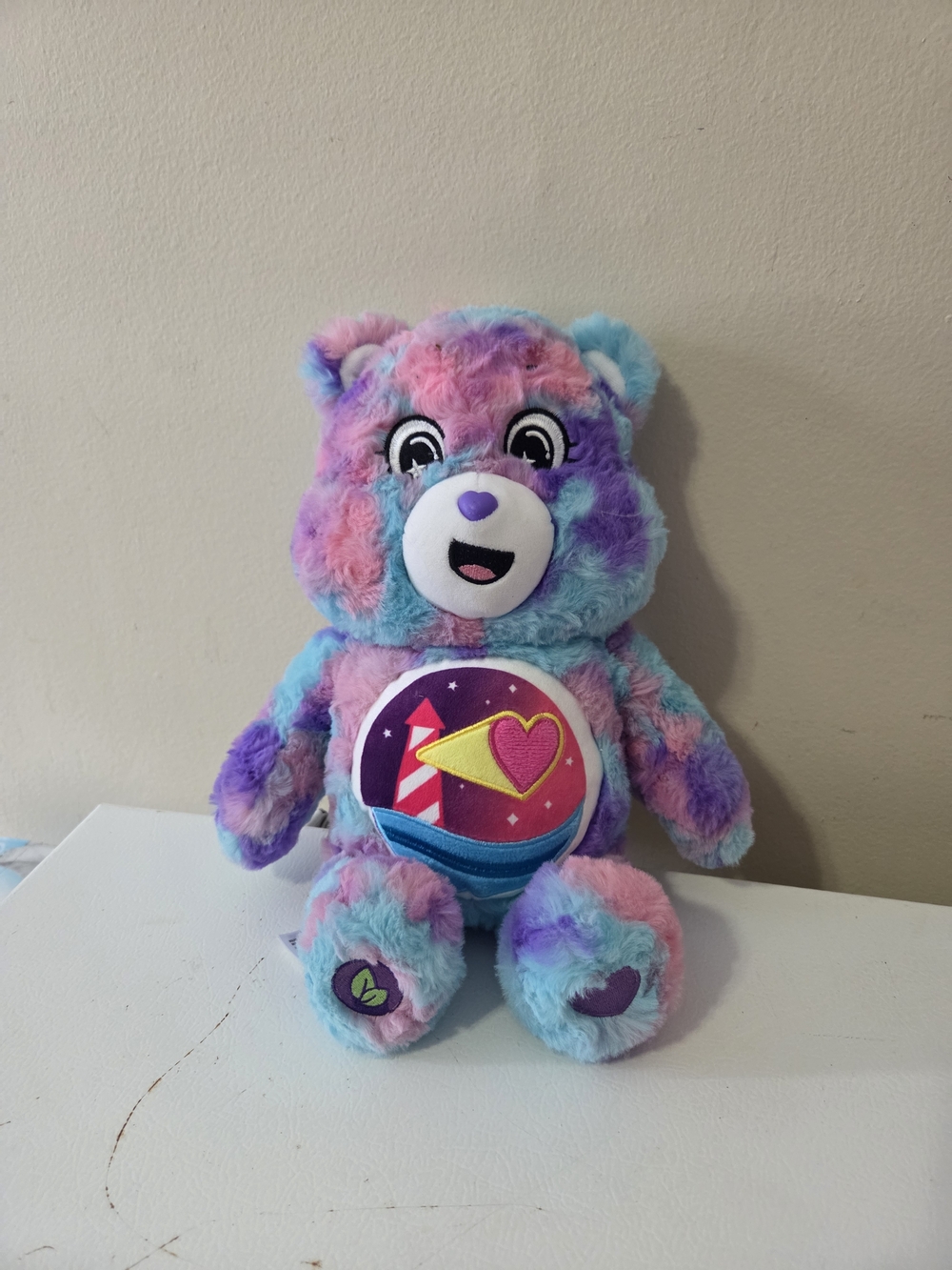 Care Bears Color Splash Collection Loveshine Bear 13-inch plush.